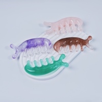 Tabla de Masaje Gua Sha de Resina Personalizable con Forma de Delfín, Peine para Masaje del Cuero Cabelludo, Estimulación del Crecimiento del Cabello, Alivio del Estrés, Herramienta de Meridianos, Aplicación en la Cabeza, Musical