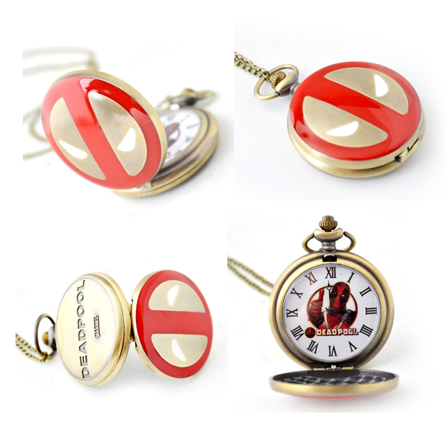 Retro Quartz Antique Various Styles of Superhero Gift to Boy Wholesale Bronze Cartoon Pendant Pocket Watches