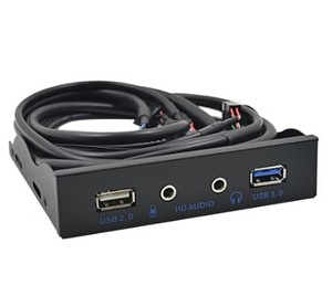 20 Pin 4 พอร์ต USB <span class=keywords><strong>3</strong></span>.0 แผงด้านหน้า USB 2.0 ฮับ HD เสียง <span class=keywords><strong>3</strong></span>.5 มม.หูฟังแจ็คอินเทอร์เฟซ MIC สําหรับ PC เดสก์ท็อป <span class=keywords><strong>3</strong></span>.5" <span class=keywords><strong>Floppy</strong></span> Bay - Product Image 6