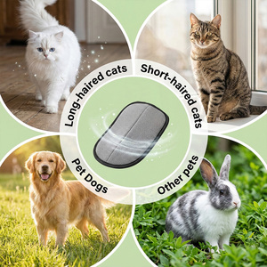 Gants de toilettage pour animaux à cinq doigts, en maille respirante et douce, pour le toilettage et le nettoyage des chats et des chiens - Product Image 5