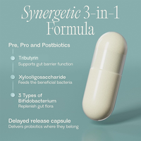 Capsules de Probiotiques Végétaliens à Libération Retardée 3-en-1 (Pré, Pro, Post) Marque Blanche – Complément Alimentaire Oral pour la Barrière Intestinale, le Métabolisme et l'Immunité