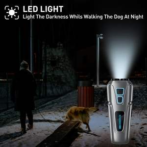 Contrôle des aboiements de <span class=keywords><strong>chien</strong></span>, ultrasons, double capteur, rechargeable, étanche IP67, dispositif avec lampe torche LED, modes d'entraînement, portable, extérieur - Product Image 6