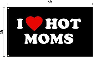 Bandiera <span class=keywords><strong>I</strong></span> Hot Moms 3x5 FT in 100% Poliestere con Chiusura in Ottone, Resistente e Inalterabile, Bandiera Personalizzata, Regalo per la Festa della Mamma - Product Image 4