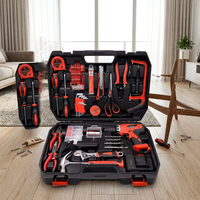 Kit d'outils multifonctionnel Songcheng SC-129 en acier au carbone, 129 pièces, pour la maison, ensemble complet d'outils électriques et de quincaillerie