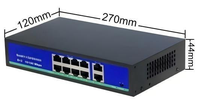 Switch PoE Actif 8+2 10/100 120W DC52V Longue Portée 250M Ethernet