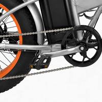 Vélo électrique pliable GARAGE Blue Fat Bike 24 pouces avec pneus à vide, pliage rapide, batterie au plomb-acide et moteur brushless puissant, 7 vitesses