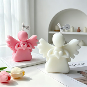 3D <b>Angel</b> Shaped Scented <b>Candle</b> Handmade Figurine <b>Candle</b> Home Table Decor Housewarming Gift Ornament - Product Image 1