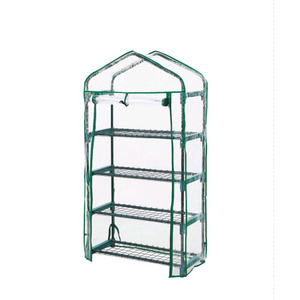 Estantes <span class=keywords><strong>de</strong></span> jardinería portátiles resistentes TAK <span class=keywords><strong>con</strong></span> cubierta <span class=keywords><strong>de</strong></span> <span class=keywords><strong>PVC</strong></span>, uso <span class=keywords><strong>de</strong></span> casa verde pequeña en jardín interior, miniinvernadero <span class=keywords><strong>de</strong></span> 4 niveles - Product Image 3