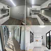 Maison conteneur de glamping de 40 pieds et 20 pieds pour usages divers - pour chambre à coucher, villa, entrepôt, école, construction en acier à panneaux sandwich