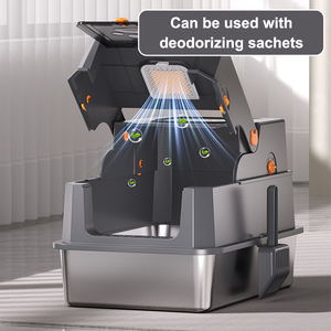 กระบะทรายแมวสแตนเลสแบบปิด ขนาดใหญ่พิเศษ ควบคุมกลิ่นได้ดีเยี่ยม สำหรับร้านขายสัตว์เลี้ยง <span class=keywords><strong>ราคา</strong></span>โรงงาน คุณภาพสูงสุด - Product Image 2