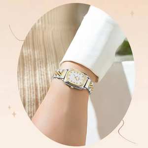 Reloj de Pulsera para Mujer Reward 212060L, Cuadrado, Elegante, de Acero, Resistente al Agua, con Diamantes, de Cuarzo, de Lujo - Product Image 4