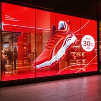 Écran LED transparent personnalisé en verre pour vitrine de magasin de détail