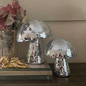 Southpeak Handmade High Quality Mushroom Disco Christmas Ball Ornament Mirrored Glass Tile Home Wall Display - Product Image 4