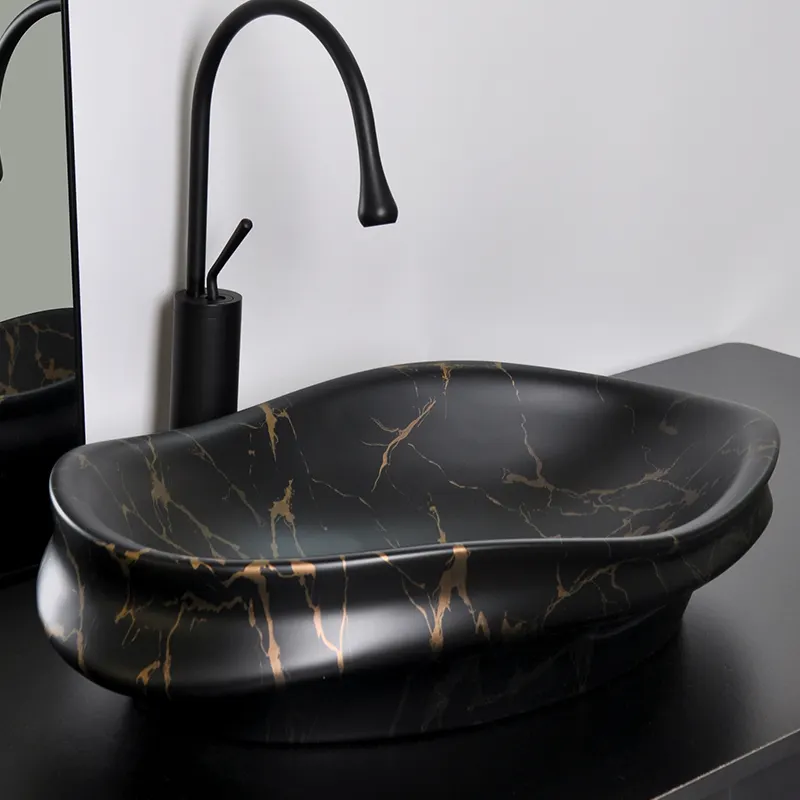 Creation Trend High Quality Art Basin Ceramic Above Counter Wash Basins Price Ceramic Bathroom