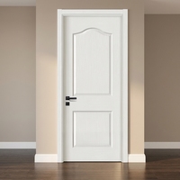 Porte intérieure en MDF blanc, design Shaker américain populaire, porte moulée en mélamine, prix de gros OEM