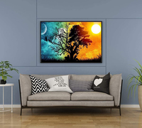 DIY 5D Diamant Peinture Paysage Arbre Fantaisie Plein Forage Carré Broderie Art Photo Décor À La Maison