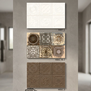 Carreaux muraux en céramique numérique haute brillance classiques 12x18 pouces, design rustique rouge pour intérieurs résidentiels - Product Image 2