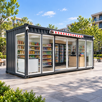 Kiosque de café modulaire préfabriqué certifié CE, aménagement personnalisé, stand de restauration rapide avec cuisine complète pour commerce de rue