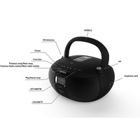 Radio Portátil Más Vendida con Reproductor de MP3, USB, Reproductor de CD, Radio para el Hogar