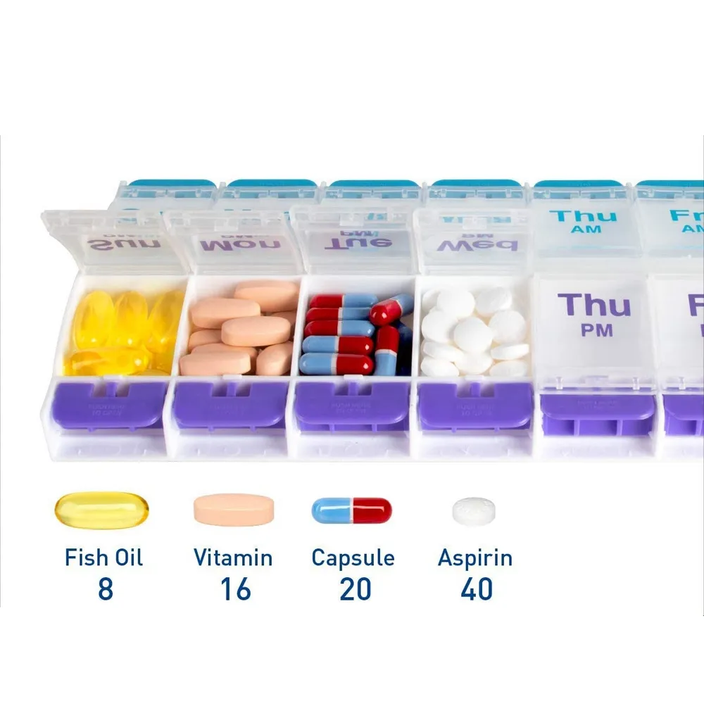 Wholesale plastic medicine case 6 case travel pill box