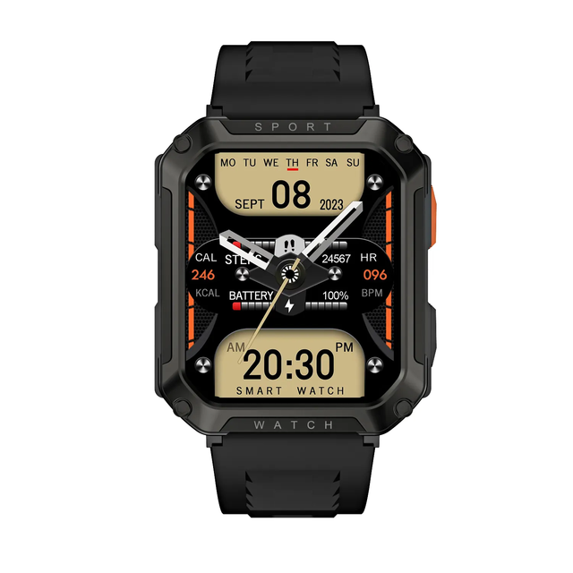 T8 PRO IP67 Waterproof Smart Watch for Men Fitness Tracker with TFT Display Answer Call Alarm Clock Rubber Band