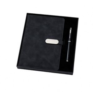 Wholesale Promotional A5 PU Leather <b>Journal</b> Notebook for Gift Custom Diary Business Stationery Item Notebook and Pen Gift Set - Product Image 4