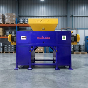 Machine de broyage de déchets en tissu FRP de haute qualité, semi-automatique à double arbre, 500 kg/h, équipement de recyclage plastique pour le marché mondial - Product Image 1
