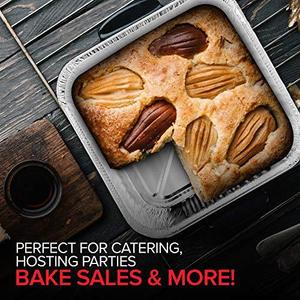 Stock Your Home Aluminum Foil <b>Pans</b> 8 X 8 Heavy Duty Disposable Baking Tray For <b>BBQ</b> Picnic 20 <b>Pans</b> - Product Image 4