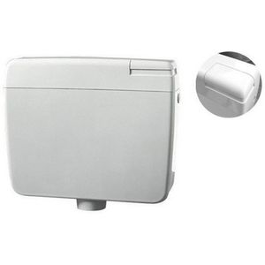 Cisterna de Inodoro Empotrada Dianflex Zeta 3, 9 Litros, Blanca, con Botón de Cierre - Product Image 1