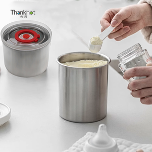 ภาชนะเก็บอาหารสุญญากาศสูง วัสดุสแตนเลสเกรดอาหาร ปลอดภัยต่อสิ่งแวดล้อม สำหรับจัดระเบียบครัว ป้องกันการรั่วซึม เก็บนมได้ - Product Image 1