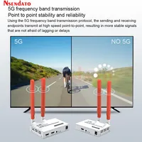 Kit Extensor Inalámbrico de Metal 58G 4K 1080P 300m 1 TX-1 RX Transmisor y Receptor de Video con Salida IR para TV/PC