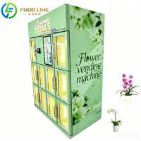 Distributeur automatique de fleurs intelligent avec écran tactile et grands coffres réfrigérés