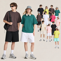 T-shirt pour homme en coton 100% 240G, écologique, respirant, col rond, manches courtes, coupe ample, couleur unie américaine, logo personnalisé, surdimensionné