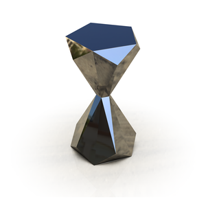 Luxury Faceted Geometric Metal Side <b>Table</b> - Diamond Shape Accent Modern Geometric Contemporary <b>Table</b> Coffee <b>Tables</b> - Product Image 5