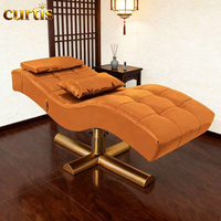 Table de massage pliable de luxe moderne, hauteur réglable, dossier réglable, cadre en acier inoxydable, cuir écologique, usage commercial