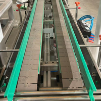 Bande transporteuse en plastique et acier inoxydable avec vitesse réglable, chaîne à lattes en acier au carbone peinte par pulvérisation, durable et efficace