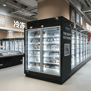 Congelatori Commerciali con Porte in Vetro, Attrezzature di Refrigerazione Verticali, Armadi per la Conservazione degli Alimenti Freschi, Vetrine Refrigerate per Esposizione Cibo - Product Image 2