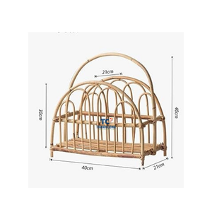 Étagère en gros Tendance Rotin Porte-revues Magasin Journal Brochure Présentoir Moderne Rotin Bambou Porte-revues - Product Image 2