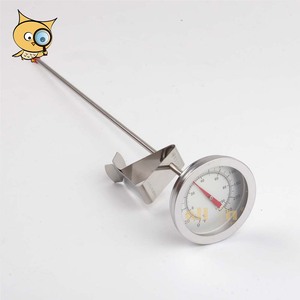 Venta caliente Sonda de horno de barbacoa de acero inoxidable Cocina Comida Cocinar Cerveza Elaboración Termómetro bimetálico con clip - Product Image 2