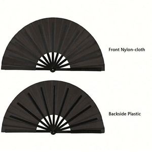 High Quality Custom 35Cm Bamboo Folding Kungfu Clack Portable Painted Hand <b>Fan</b> for Festival and Halloween - Product Image 1