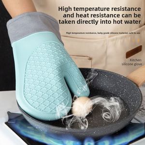 Professional Kitchen Gloves Heat Proof <b>Silicone</b> Oven Mitts for <b>Baking</b> Microwave Safe Wholesale Deal Promotion - Product Image 2