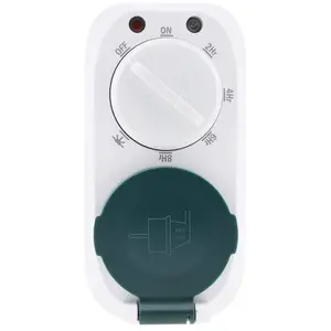 Digital Timer Outdoor Countdown IP44 Twilight Switch Sensor 2-4-6-8 Hours,Socket with Protective Cover Circuit of Lighting