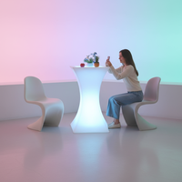 Comptoir de bar lumineux LED d'extérieur, table élancée pour KTV, ensemble de mobilier élégant pour bar à cocktails