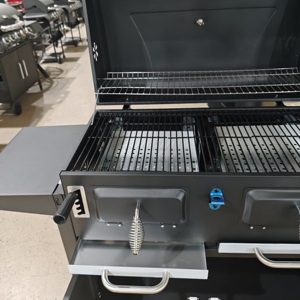 Parrilla <span class=keywords><strong>de</strong></span> Carbón Grande para Jardín Royal <span class=keywords><strong>con</strong></span> Altura Ajustable, Ahumador, <span class=keywords><strong>Barbacoa</strong></span>, <span class=keywords><strong>Chimenea</strong></span> y Termómetro - Product Image 3