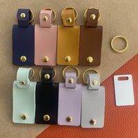 Offre Spéciale mignon motif Design blanc en cuir Pu Sublimation porte-clés en vrac bijoux hommes femmes porte-clés mère fête des pères Photo cadeau