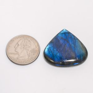 Piedra Preciosa de Labradorita Natural en Forma de Corazón, 43.5+ Quilates, Azul Pulido, para Joyería - Product Image 3