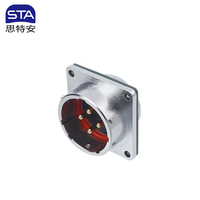 Conector Industrial WY28 IP67 de Aleación de Zinc para Aviación, Enchufe Recto TQ, Conector Macho con Brida Cuadrada Z, Cable WF28J/TI WF28K/ZM