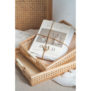 Willow Other Storage Baskets Laundry Cloth Wholesale Rattan tray Wicker Basket Sundries Handmade Weave With Handle