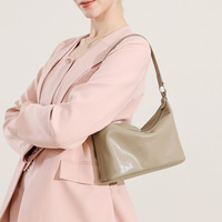 Sac à main demi-lune en cuir de luxe, style vintage bohème décontracté, pour femme, sac à bandoulière de soirée