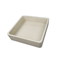 Nouveau type de creuset en cordiérite et mullite, plateau en céramique pour la frittage des poudres, avec services de soudage et de découpe